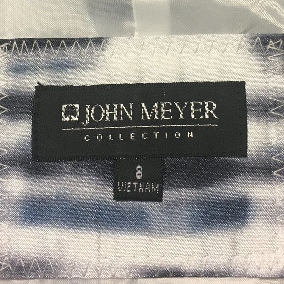 John Meyer White, Blue Grey Fitted Single Breasted Long Sleeve Blazer / Jacket - Picture 7 of 12